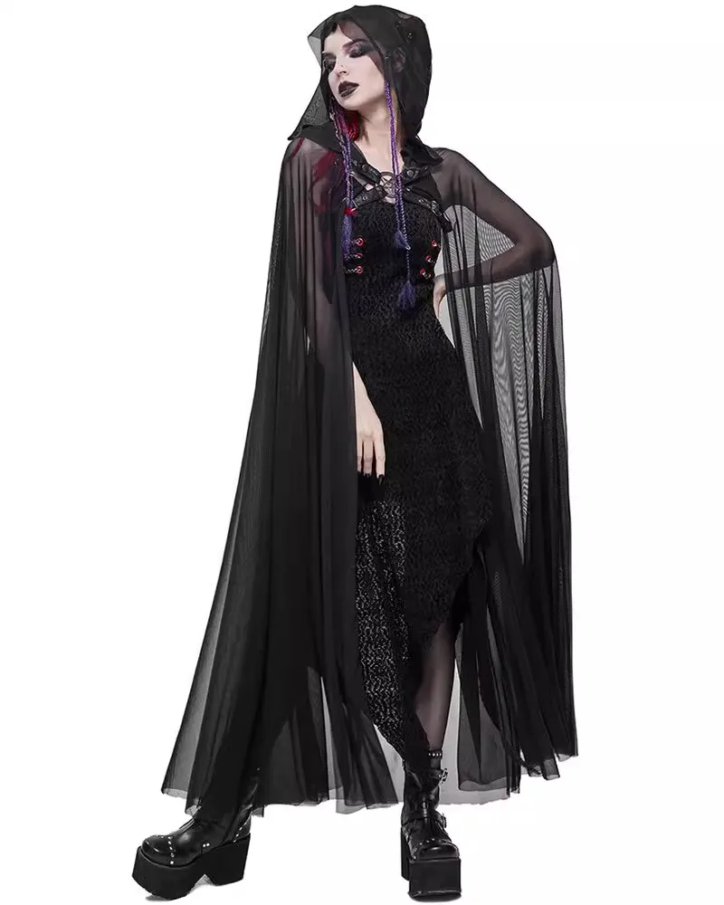 

Bla Long Hooded awl Cosplay Stage Costume for Men And Women Ethnic Sle Polyester Fabric Spring 2023 Faion Trend