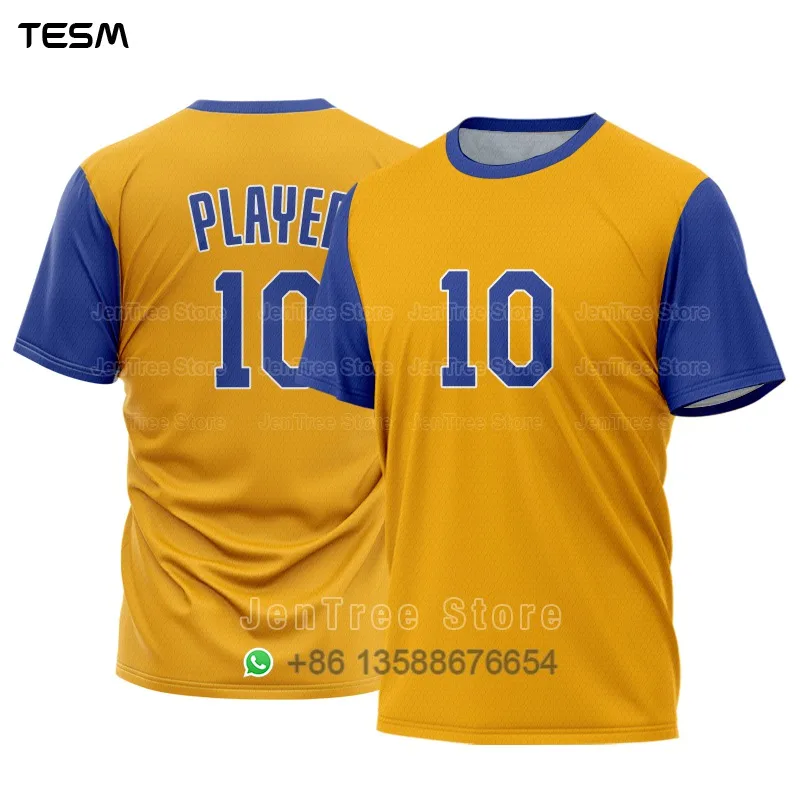 Men Retro Jersey T-Shirt Women Sports Top Children Casual Short-Sleeved T-Shirt High-Definition Printing Breathable Shirt