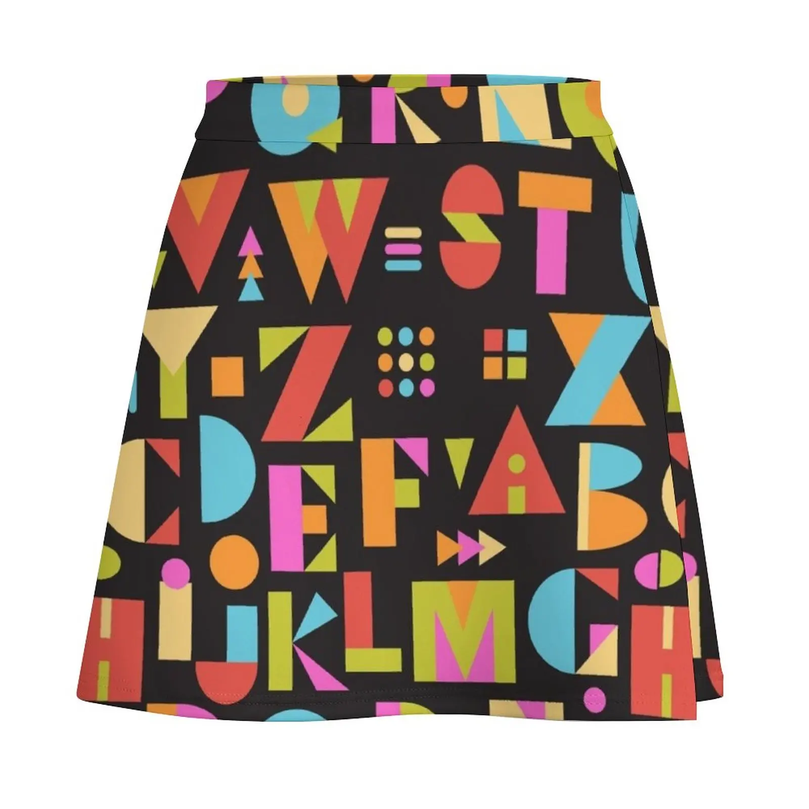 Color Block Alphabet Pattern Mini Skirt new in dresses korean style clothing Sexy mini skirt skirt for women