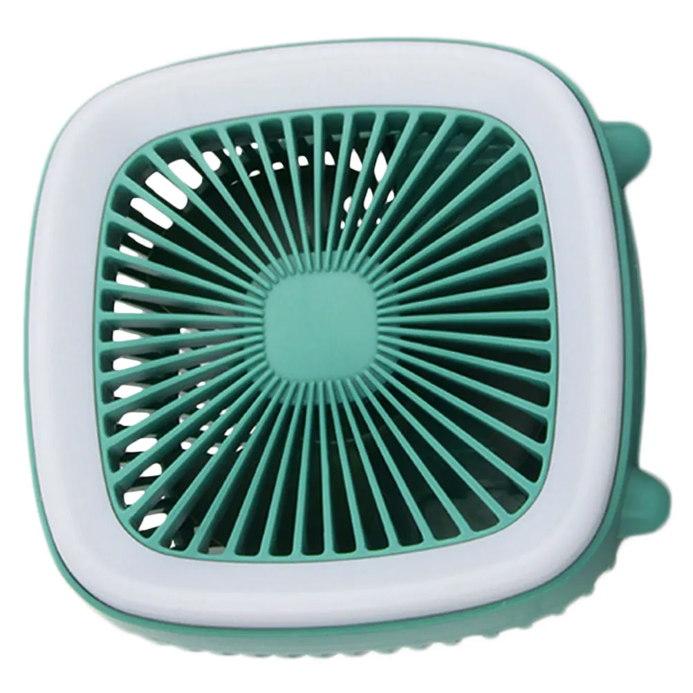 

1pc Portable Mini Fan LED Desk Lamp Multifunctional USB Powered Vintage Green Reading Light Supplement Low Voltage Safe Reliable
