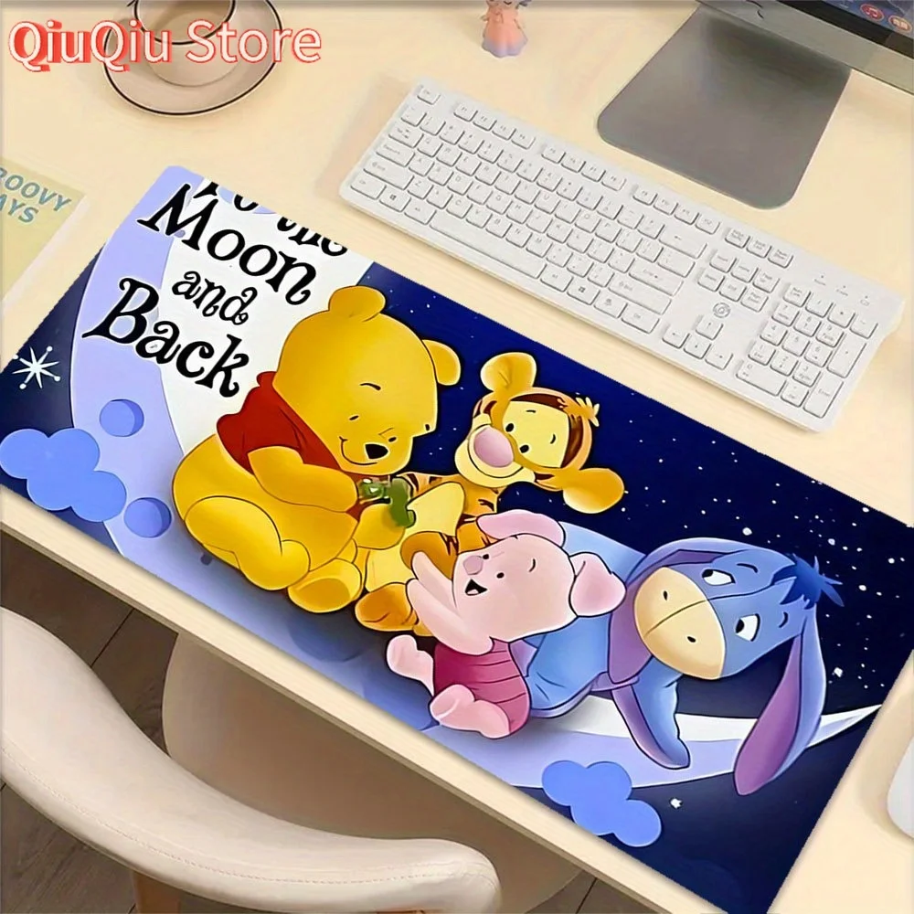 

1pc Winnie the Pooh Theme Mouse Pad Vibrant Splash Art Design, Non Slip Rubber Base, Multifunctional Office & Home Decor, Perfec