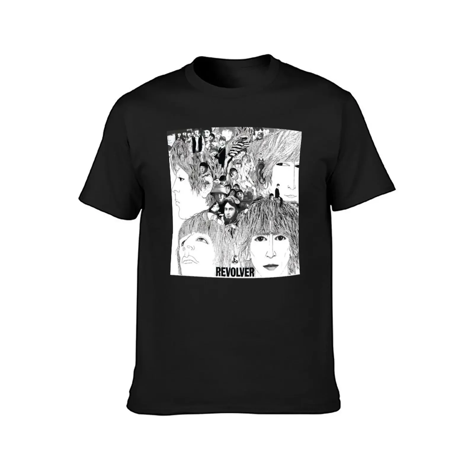 Revolver Album Cover Classic T-Shirt Short sleeve tee blue archive mens graphic t-shirts pack