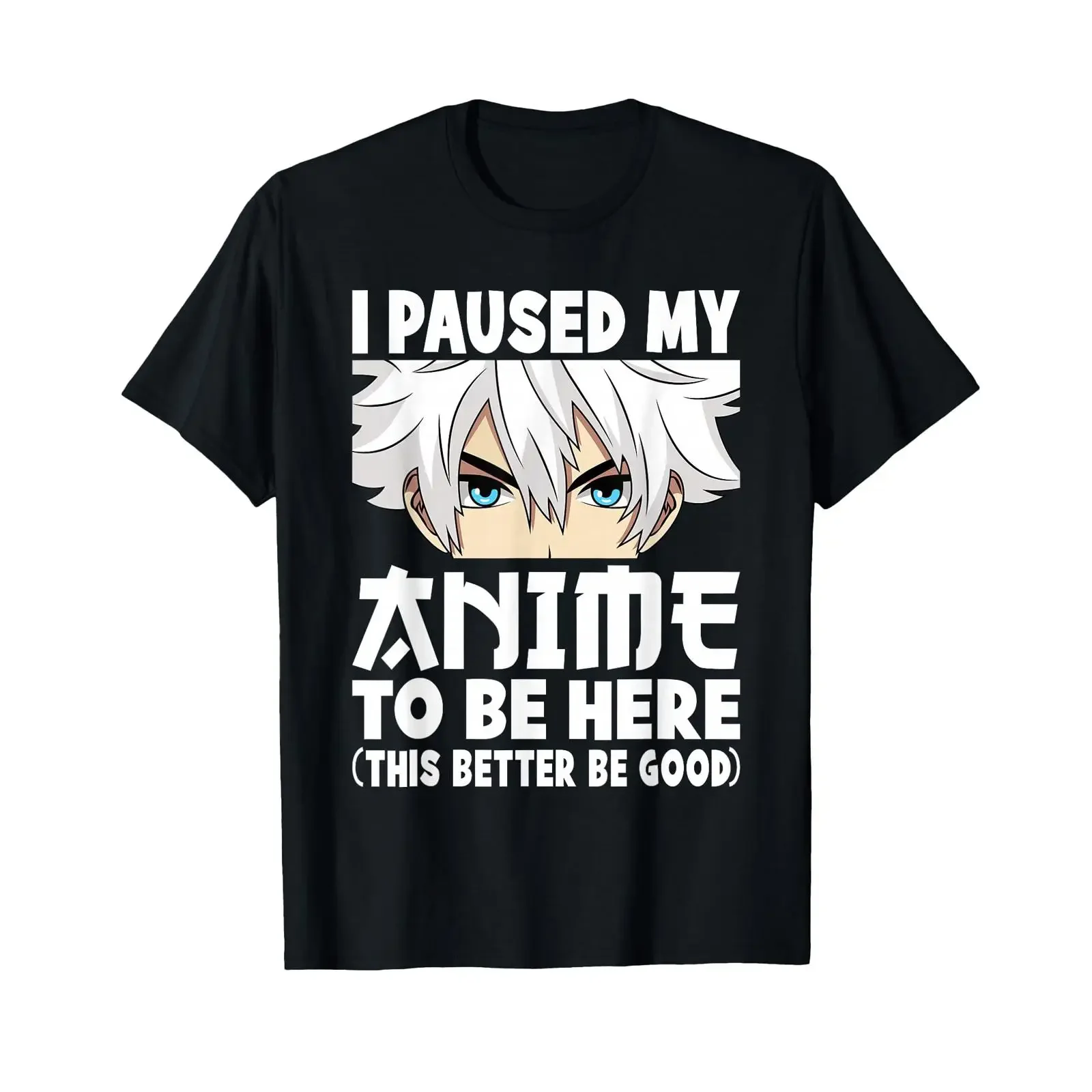 I Paused My Anime to Be Here Funny Japanese Otaku Men Boys T Shirt vintage Washed Stylish Casual Versatile Unisex