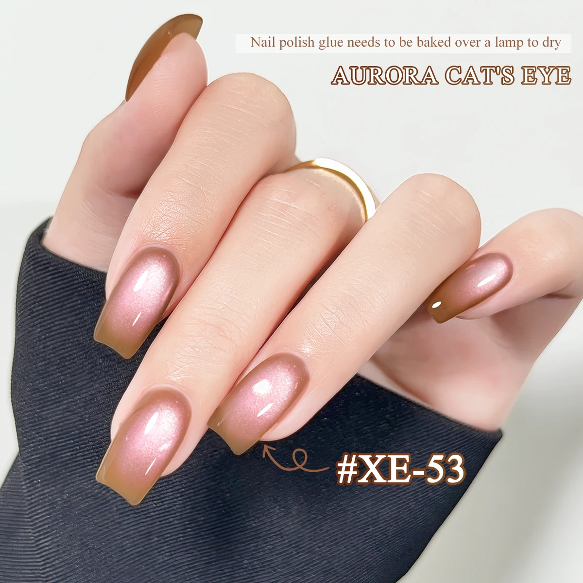 パウダーボトル オーロラキャッツアイ XE-53 ---- 超明るいフラッシュキャッツアイUVネイルジェル、明るいキャッツアイ、しっかりしていて長持ち