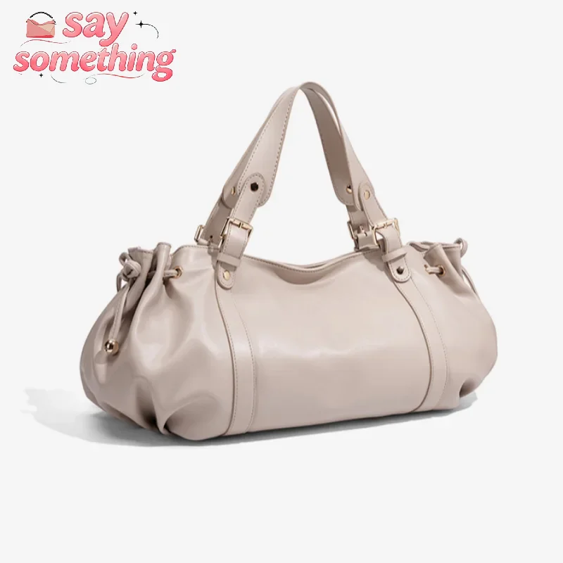 Women's Handbag Simple Handbag Commuter Shoulder Boston Bag Stylish Versatile Work Bag Soft Luxury Design Shoulder Bag