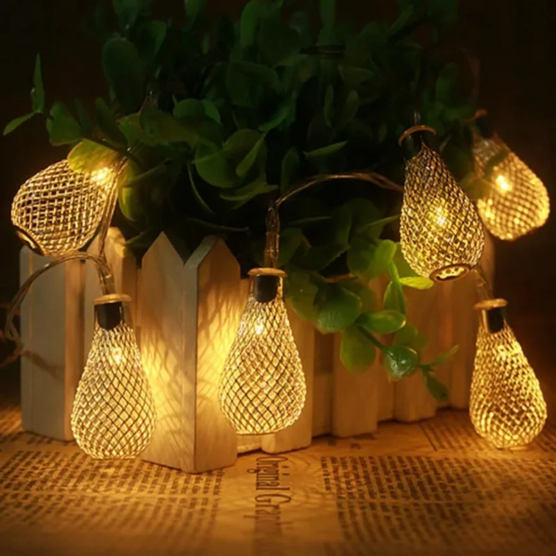 Led Rattan Ball String Light led fairy lights For Party Christmas Wedding Decoration LED Garland