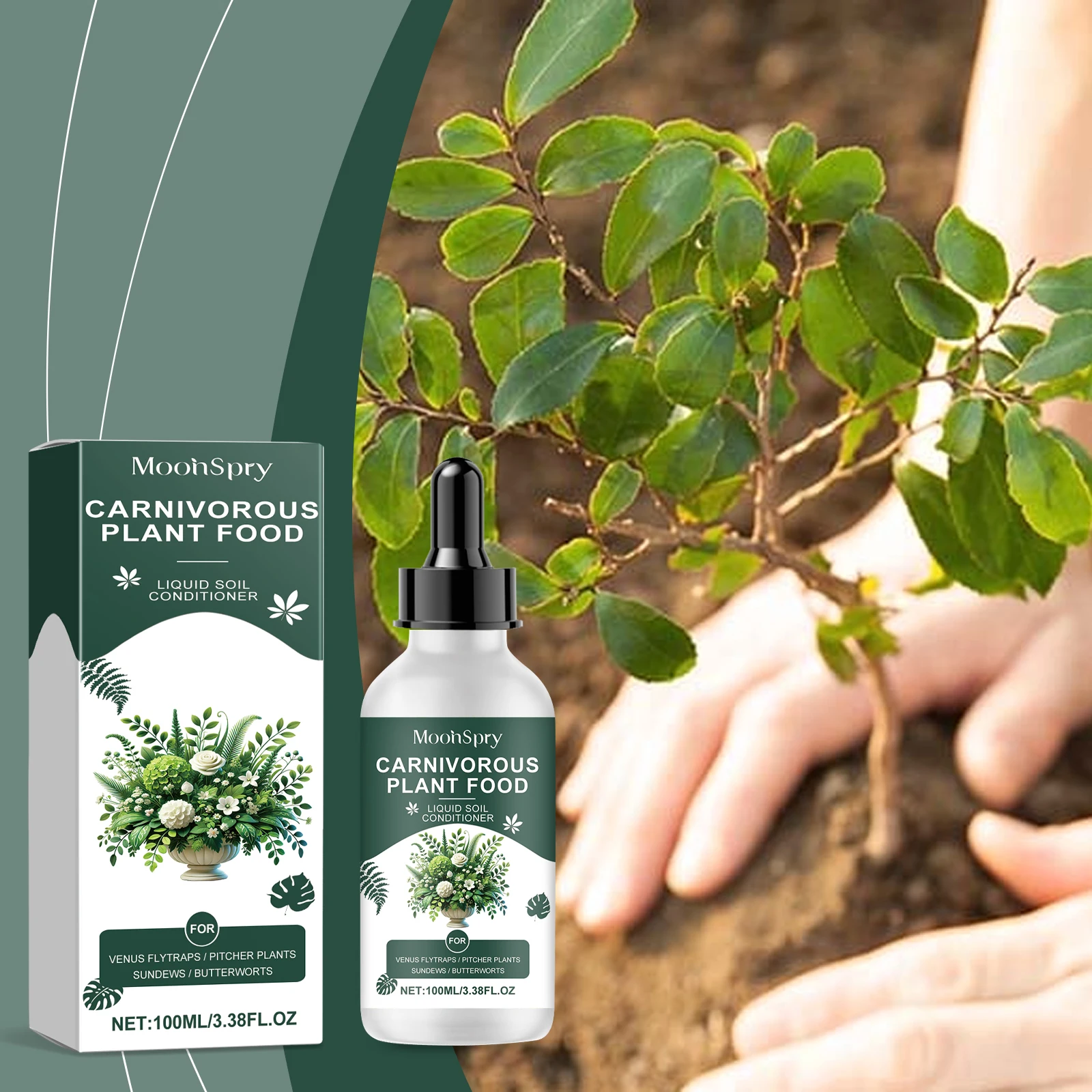 Tropical Plant Growth Nutrient Drops Soil Conditioner Supplement Improve Soil Quality Potted Houseplant Fertilizer