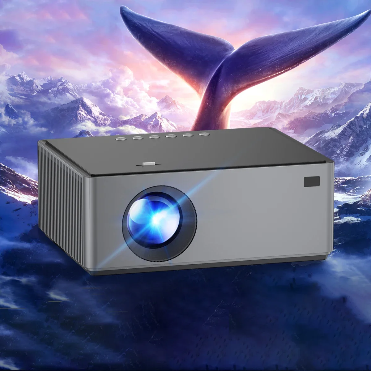 Mini Projector Support FHD 1080P Portable Movie Projector with Auto Keystone Compatible with iOS/Android/TV Stick/HDMI/PS5