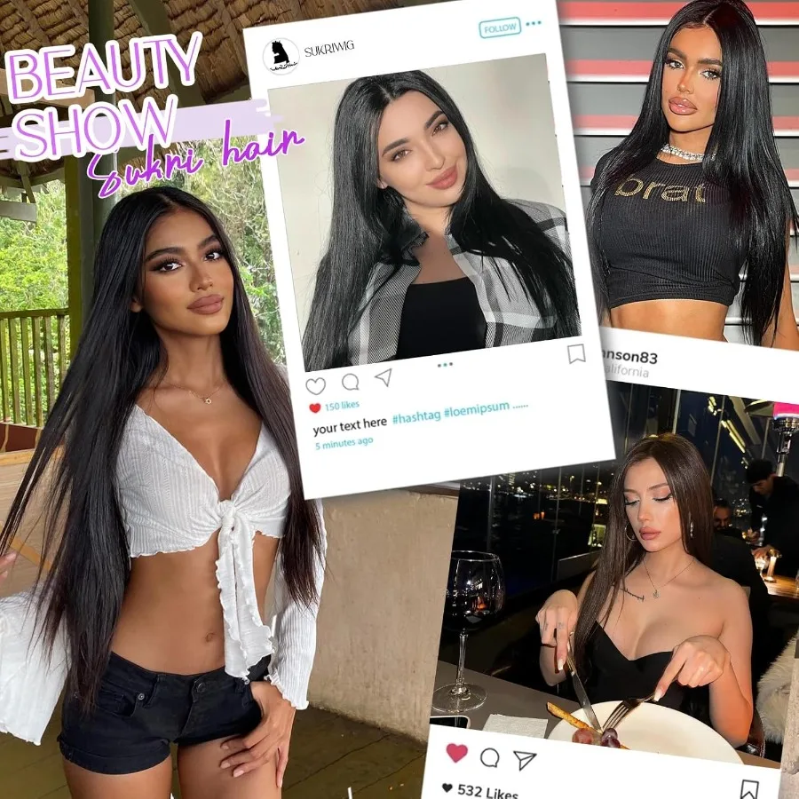 باروكة صناعية بدانتيل أمامي للنساء ذوات البشرة السمراء مع نمط مستقيم منزوع مسبقًا وشعر أطفال بدون صمغ، مثالية للحفلات واليومية