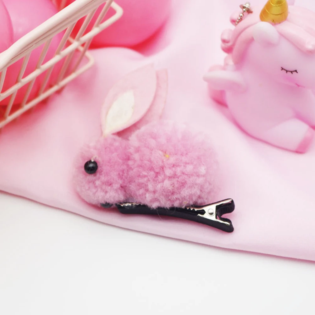 

6PCS Rabbit Clips 3D Bunny Barrettes for Girls Kids Women Hair Accessories Practical Stylish Shape Stops Messy Hair Perfect