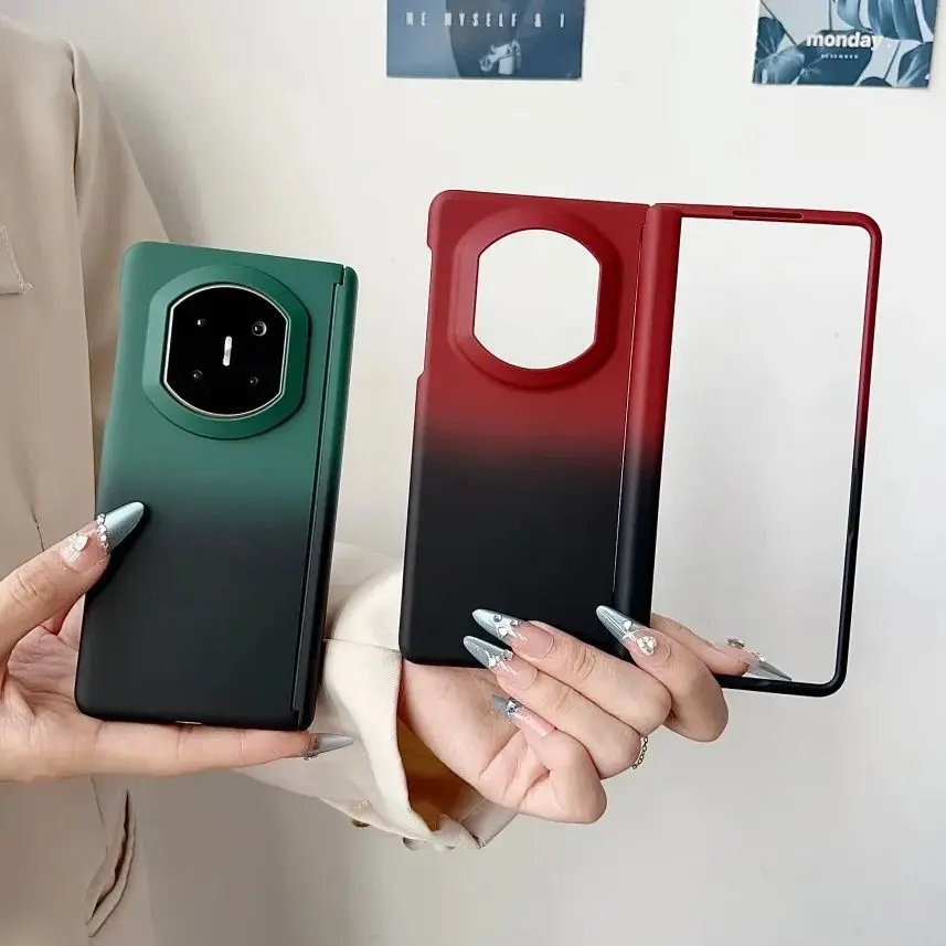 

Gradient Dual Color For HuaWei Mate X7 Phone Case Shockproof Axis Hinge Protective PC Hard Shell Back Cover