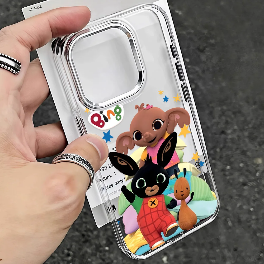 Cartoon Art Bing Bunnys Phone Case for IPhone 17 16e 16 15 14 13 12 11 Mini Pro Max X XR XSMAX 8 7 Air Plus Clear Soft Cover