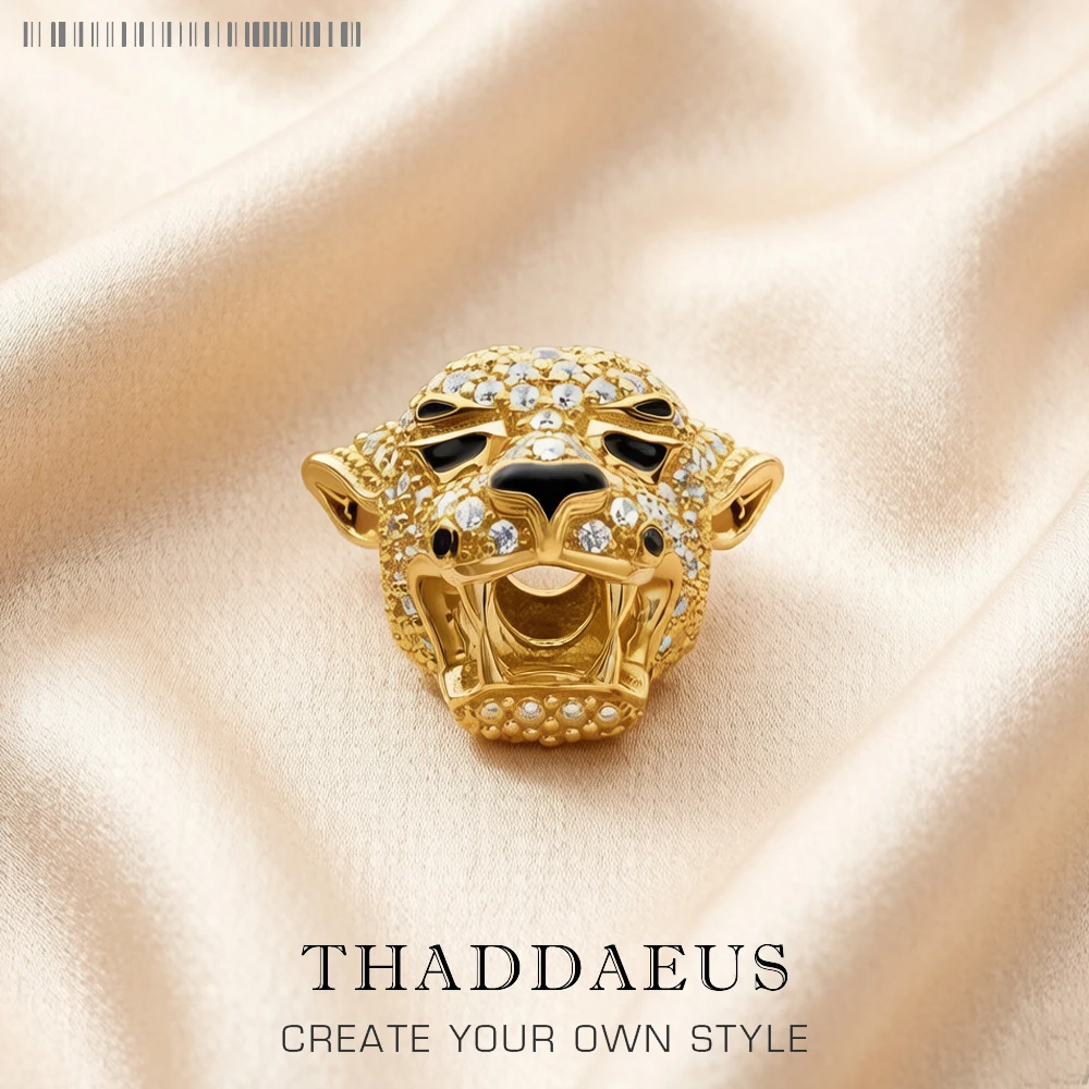 Golden Tiger Bead Europe Summer Brand New Luxury Accessories 925 Sterling Silver Charm For Jewelry Making Women Men