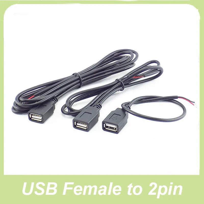 

5 в USB 2.0 тип A розетка 2 Pin провод кабель питания адаптер Зарядка для умных устройств DIY разъем