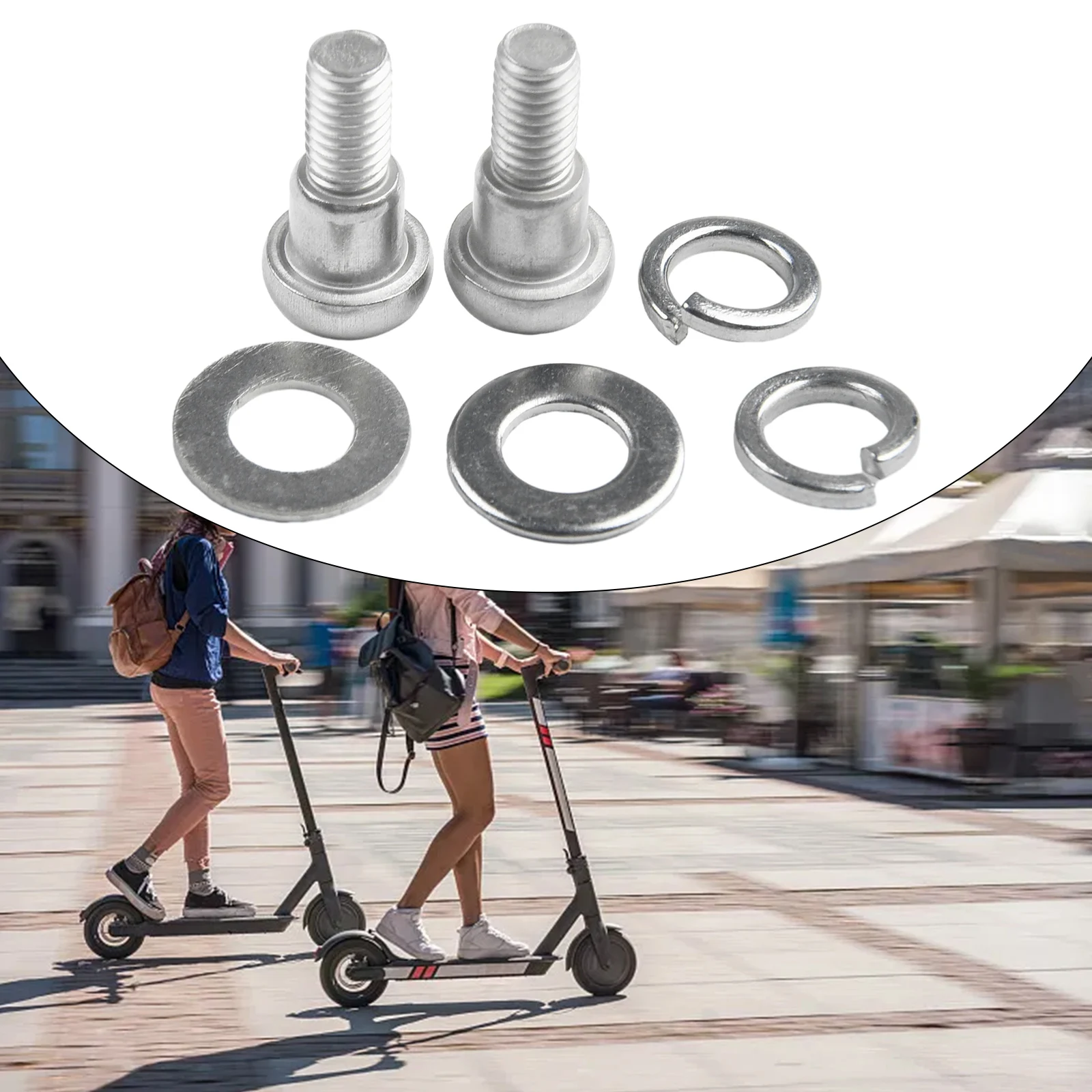 2 Stück feste Schrauben für das Hinterrad für Xiaomi für M365 Pro Elektroroller Ersatzteile Silber Metallbeschläge 21,7 mm – Detail 12
