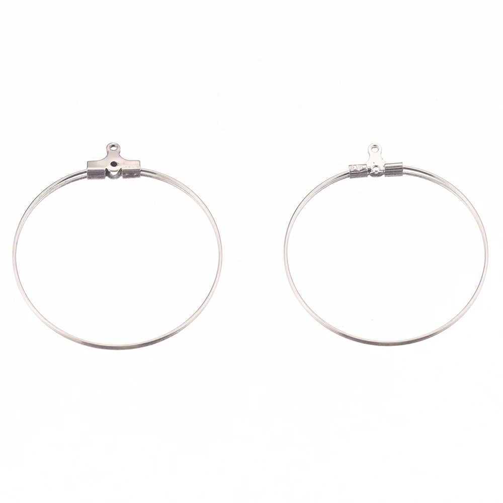 10pcs Double Hanging Round Stainless Steel Connection DIY Rings Earrings for Jewelry Accessories Making 20/30/35/40mm