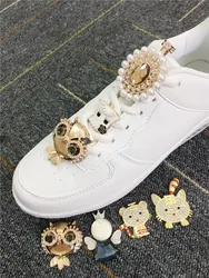 New Design Jewelry Shoe Decorations DIY Shoelaces Metal Buckle Sneaker Laces Charms Luxury Rhinestone Sneakers Laces Accessories