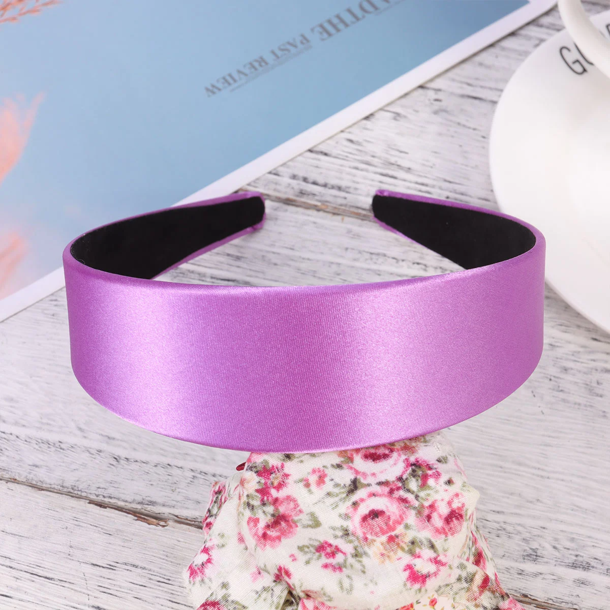 

2 Pcs Wide-brimmed Satin Headband Women's Face Wash Hair Accessories 1pcs (purple) Solid Color Elegant