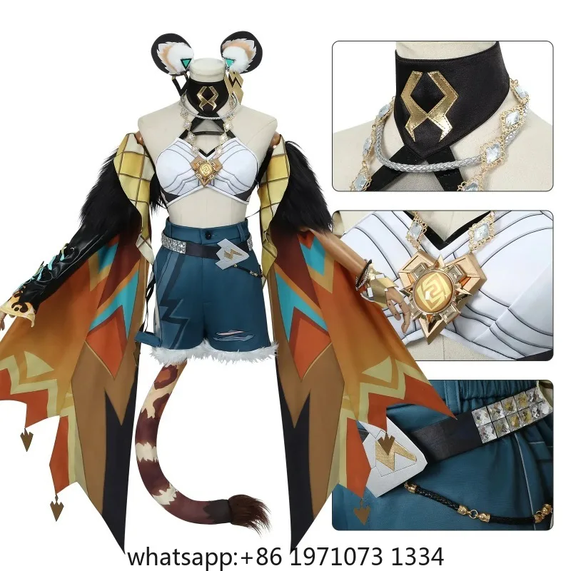 Xilonen Cosplay Costume Game Genshin Impact Xilonen Costume wig Full Sets Outfit Uniform Anime Role Play Carnival Prop Suits