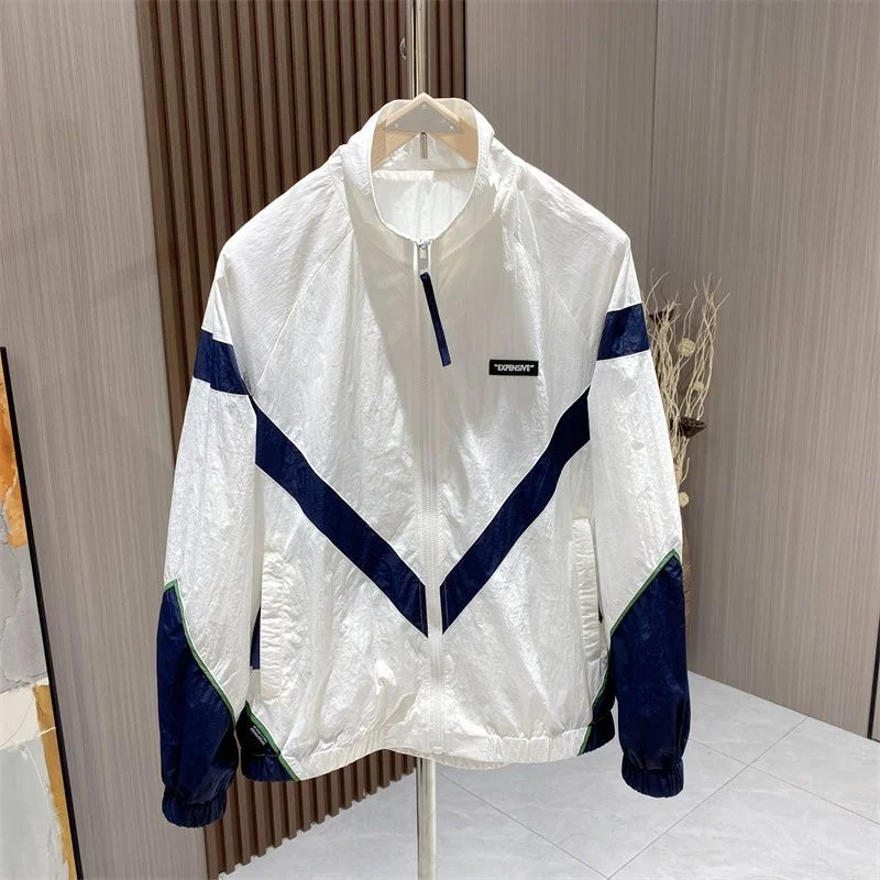 

Летняя новинка: Мужская тонкая куртка-жакет из ледяного шелка, повседневная, модная, с защитой от УФ-излучения, на молнии, удлиненная.