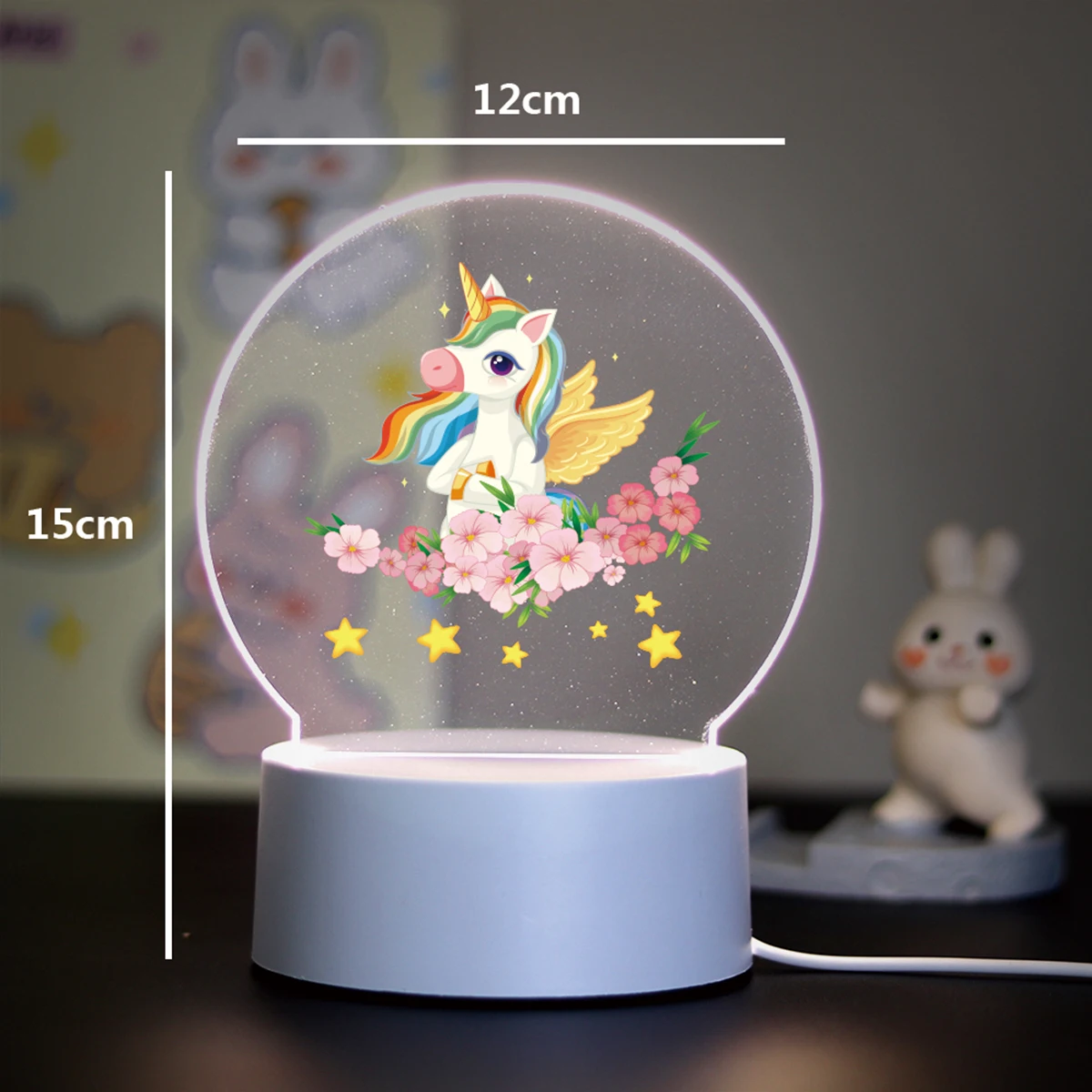 Unicorn Cute  Rgb Night Lights Led For Home Room Decoration Nightlight