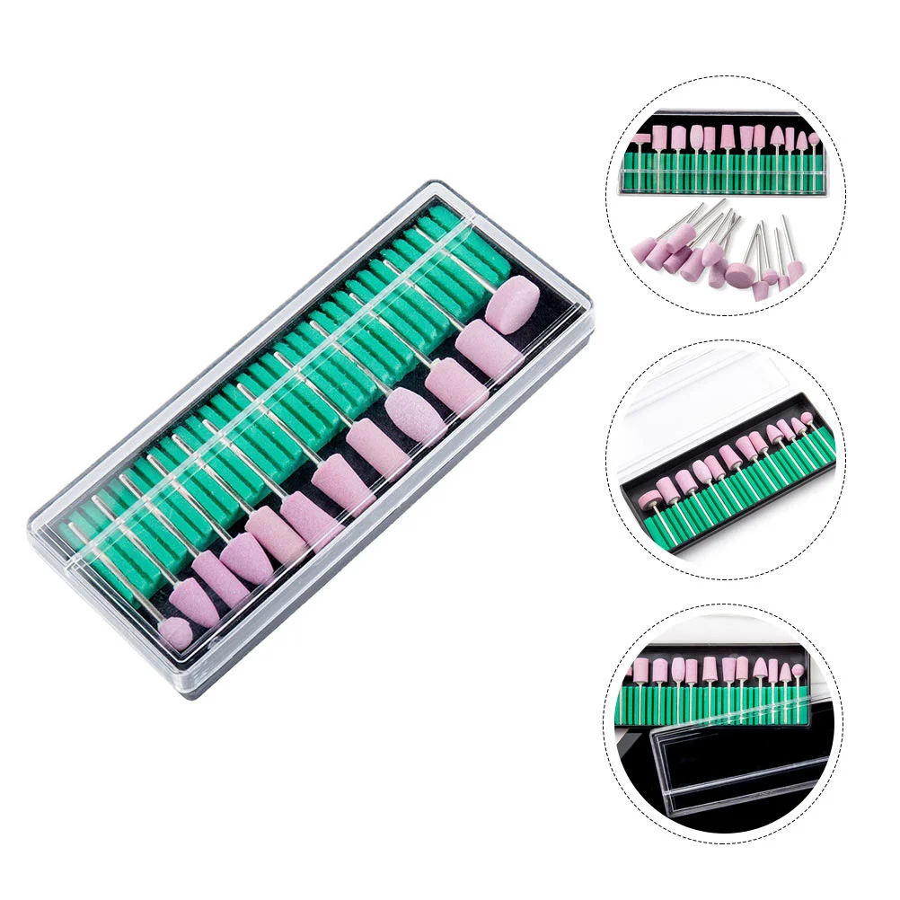 

12 Pcs Nail Polisher Drill Kit Grinder Polishing Head Grinding Tool Ceramics Manicure Electric File Quartz Beauty Heads