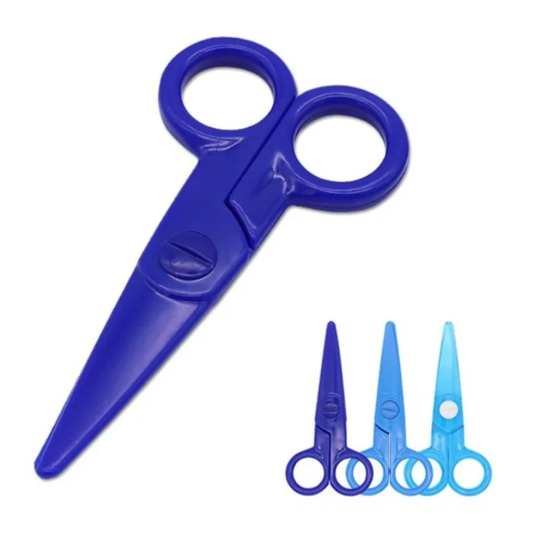 Mini Children's Scissors Safety Plastic Handmade Small Class Children'sScissors Primary School Students Scissors Wholesale
