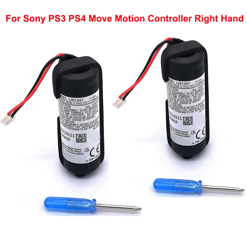 ใหม่ 3.7V 1380mAh แบตเตอรี่ลิเธียมไอออนสำหรับโซนี่ พีเอส 3 มูฟ พีเอส 4 เพลย์สเตชัน มูฟ โมชั่น คอนโทรลเลอร์มือขวา CECH-ZCM1E LIS1441 LIP1450