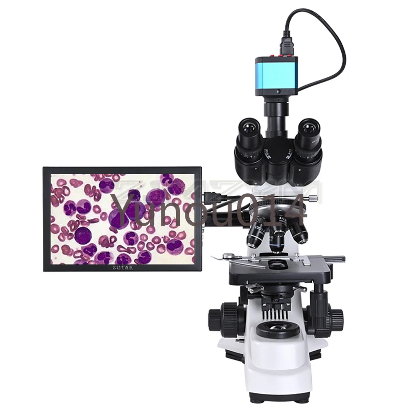 

10 "LCD，Professional Lab Biological Electronic Digital Camera, HD Trinocular Microscope, Zoom 2500X + 2/16MP, USB HDMI, VAG,