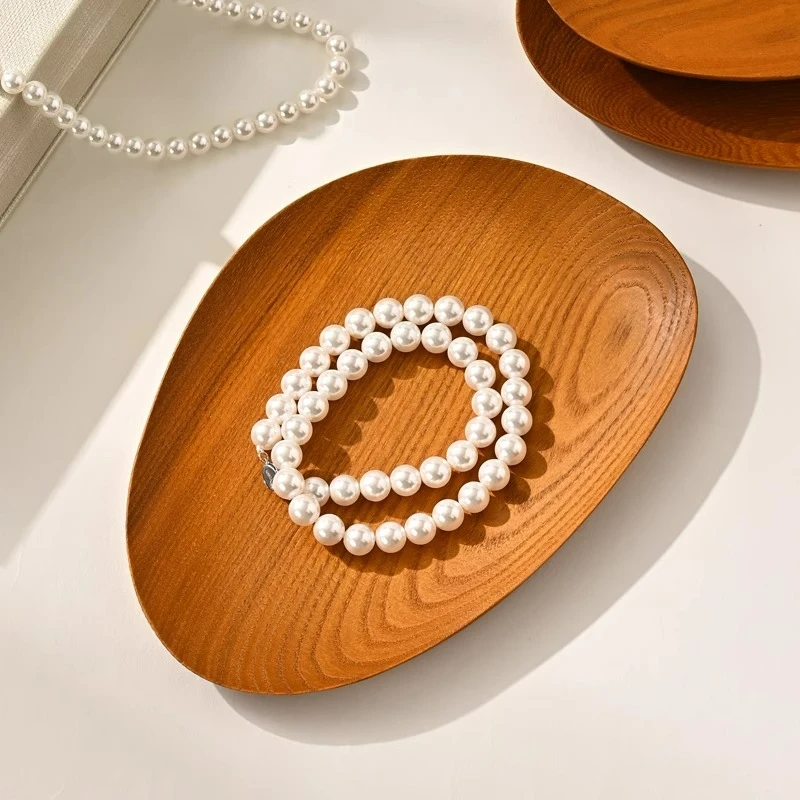 

Solid wood jewelry tray, ring, stationery bracelet, earring bracelet, jewelry viewing tray