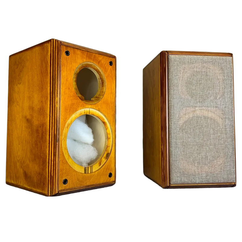 Craftsmen Customized One Pair 5 Inch Two-Way Empty Birch Plywood Speaker Cabinet Box Bass Reflex Acoustic Bookshelf HIFI DIY