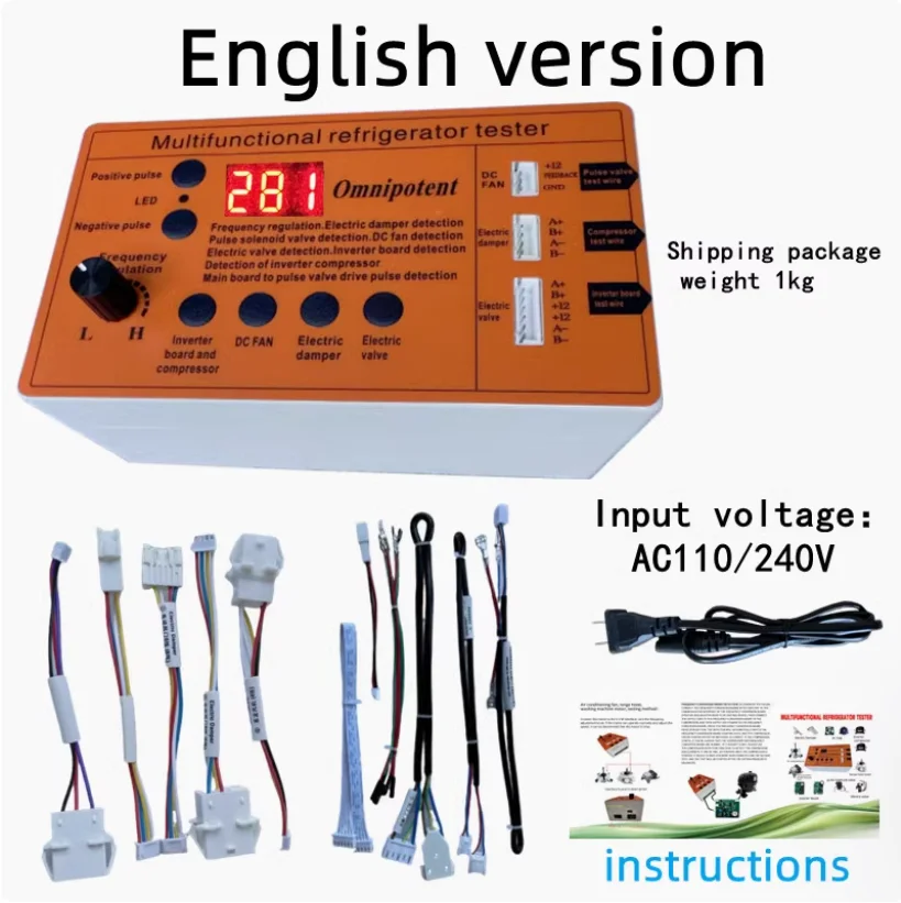 Refrigerator Inverter Board Compressor Solenoid Valve Fan Air Door Electric Valve Tester Fault Tool
