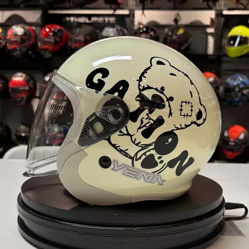 Casco Universal para vehículo eléctrico para hombres y mujeres, 55-60cm, calor de invierno, anticaída, casco de seguridad integral, accesorios para motocicleta