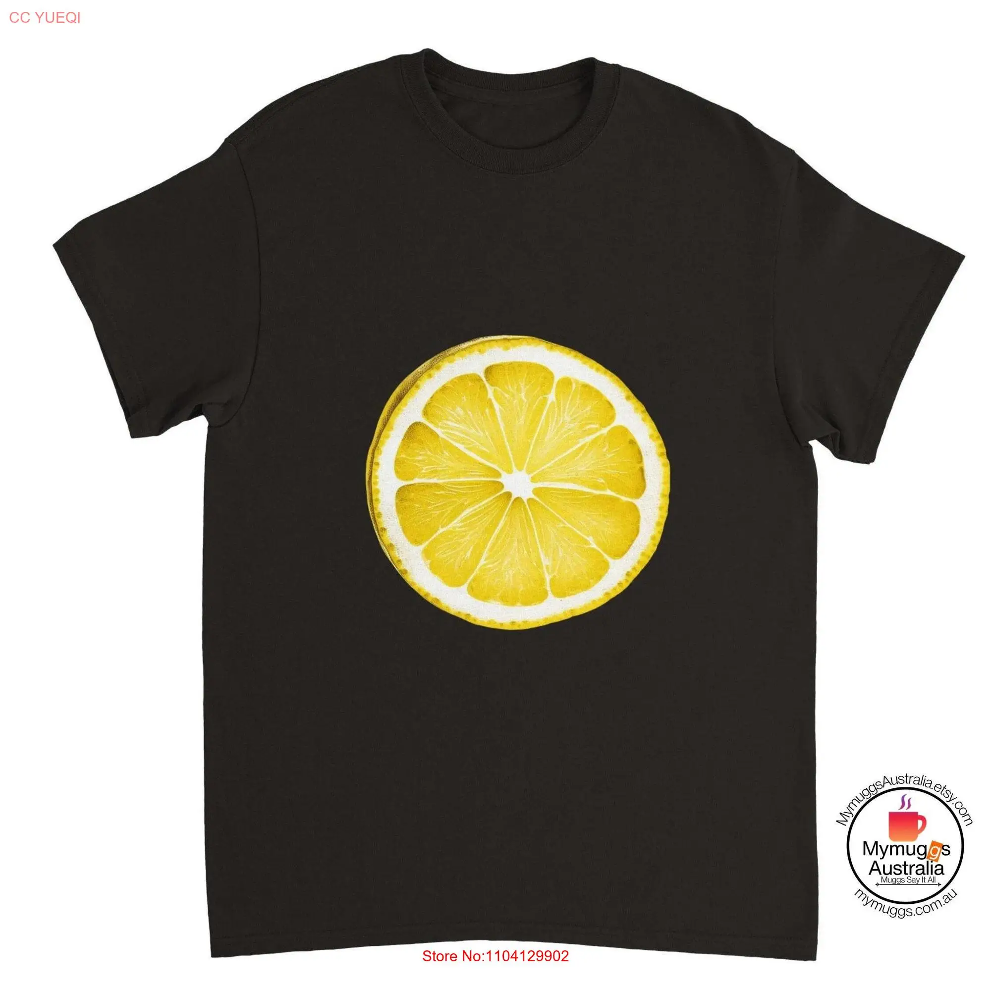 Lemon T shirt Black slice For Men FruiT Womens Summer lover gift long or short sleeves