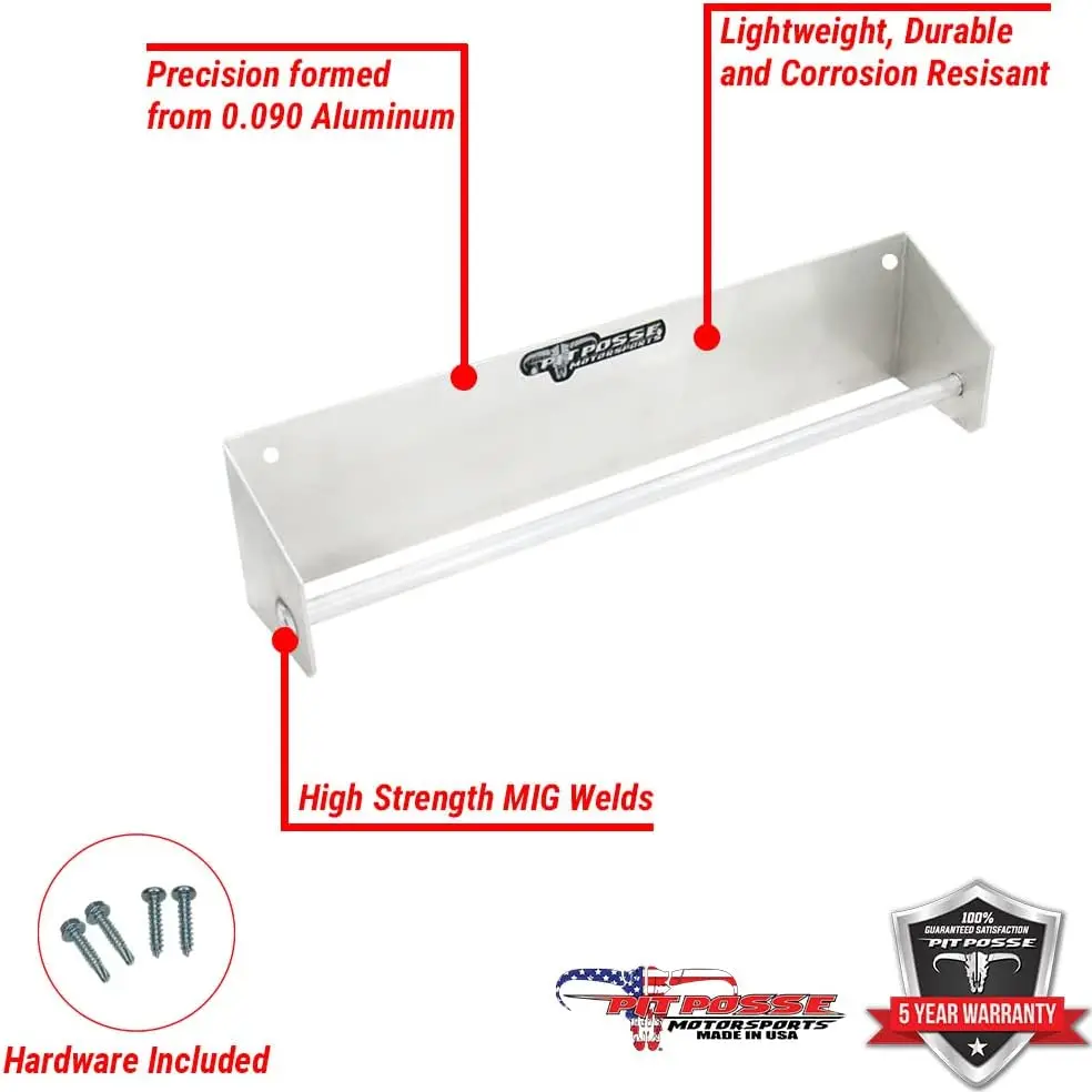 Pit Posse PP3304 Zestaw organizera do szafki garażowej z przyczepą - Made in USA - Szafka na stację roboczą, Stojak na pasek z grzechotką, Przewód/Hos