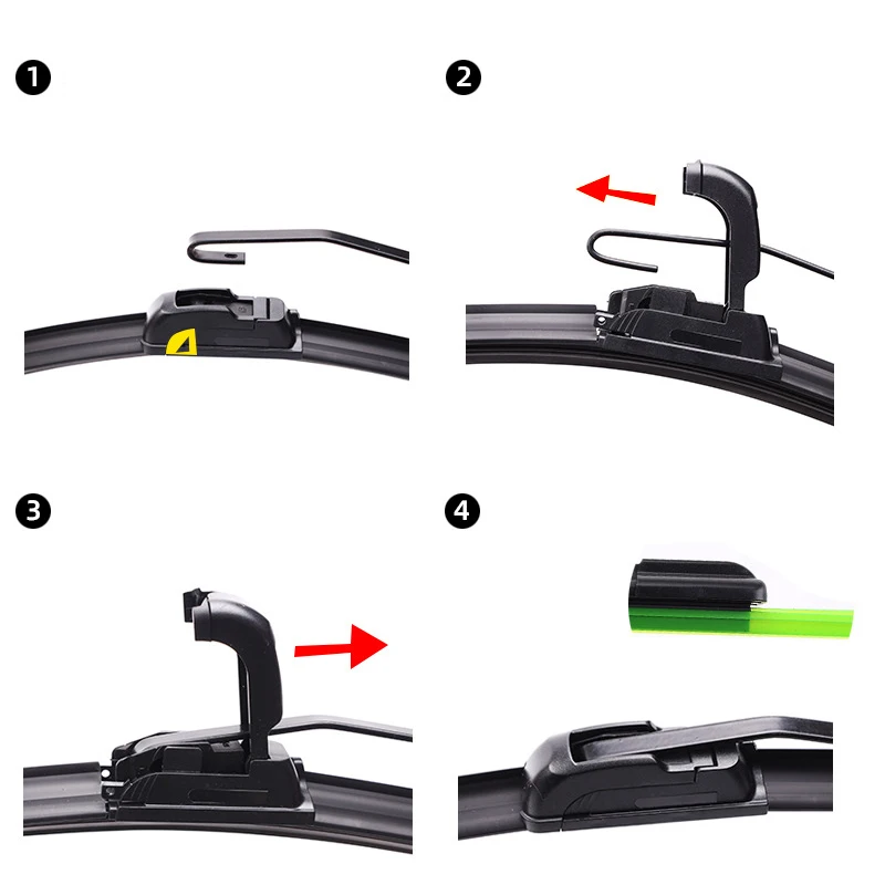 For Renault Laguna 2 Estate Combi 2001-2007 Front Rear Wiper Blades Brushes Cutter Accessories J Hook 2002 2003 2004 2005 2006