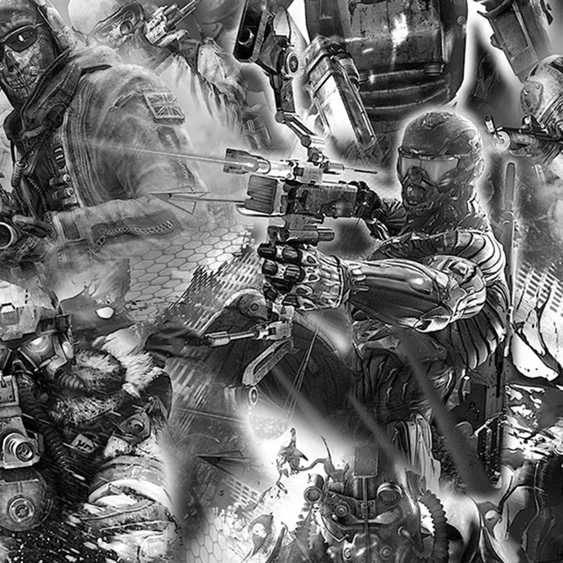 

TSAUTOP Water Transfer Printing Hydrographics Film 0.5mX2m/10m People Shooting Pattern CSKW747 for DIY Projects