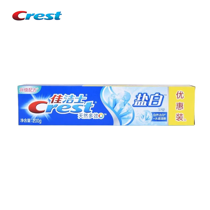 Отбеливающая зубная паста с солью Crest Удаляет пятна и снижает зубной налет Свежесть дыхания Отбеливание зубов 200 г