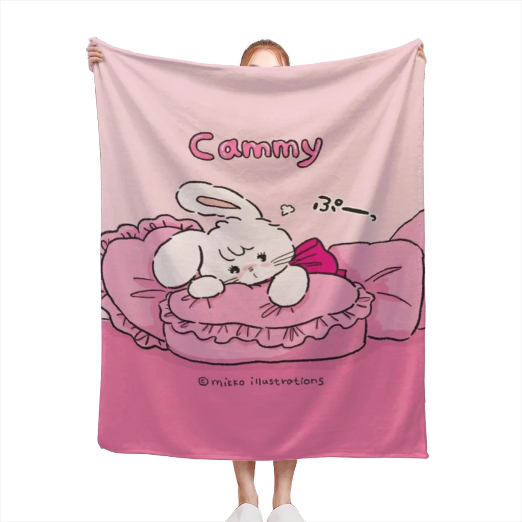 Japan Kawaii Cartoon Mikko Medium Blanket Comforter Flannel Soft throw Blankets Warm Home and Decoration