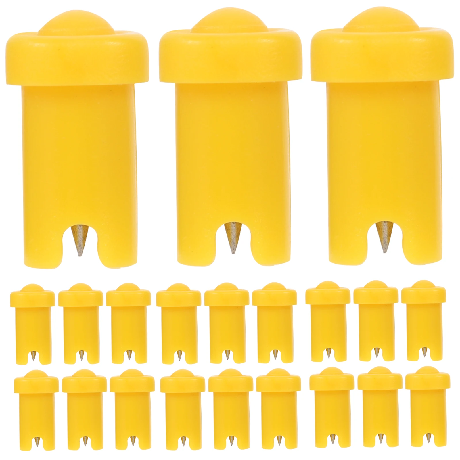 Bouteille de colle pour cils, 100 pièces, Anti-blocage, aiguille, outil d'extension de cils, deux couleurs jaunes, sans colmatage pour Salon