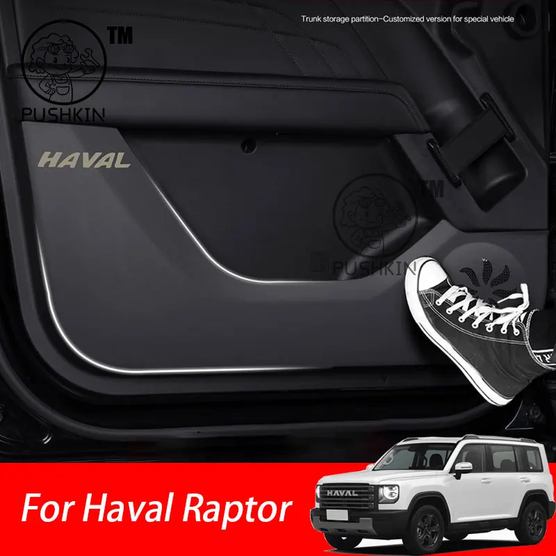 

Car Door Anti Kick Pad Leather Protection Film For Haval Raptor 2024 2025 Protector Stickers Trim Car Accessories