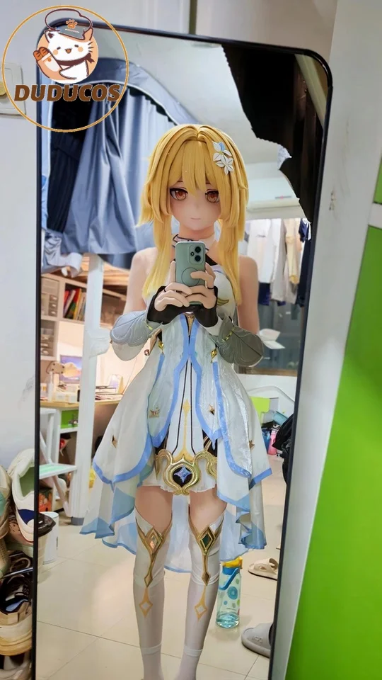 

DUDU-SSR Traveler Cosplay Costume Game Genshin Impact Uniform Halloween Carnival Party Christmas Play Role Clothes Clothing