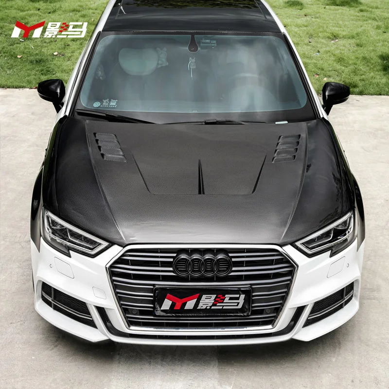For Audi A3 S3 RS3 8V 2012-2020 Hood Carbon Fiber Fender Car Engine Bonnet Hoods