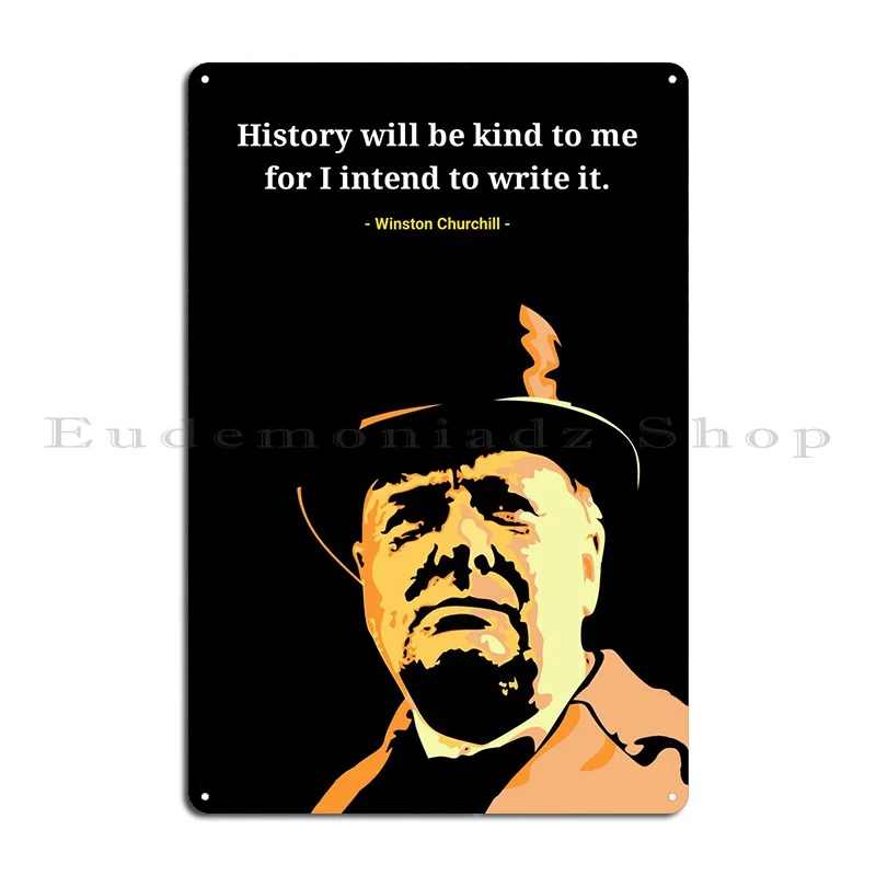 Winston Churchill Quotes Metal Sign Decoration Garage Wall Decor Personalized Garage Tin Sign Poster