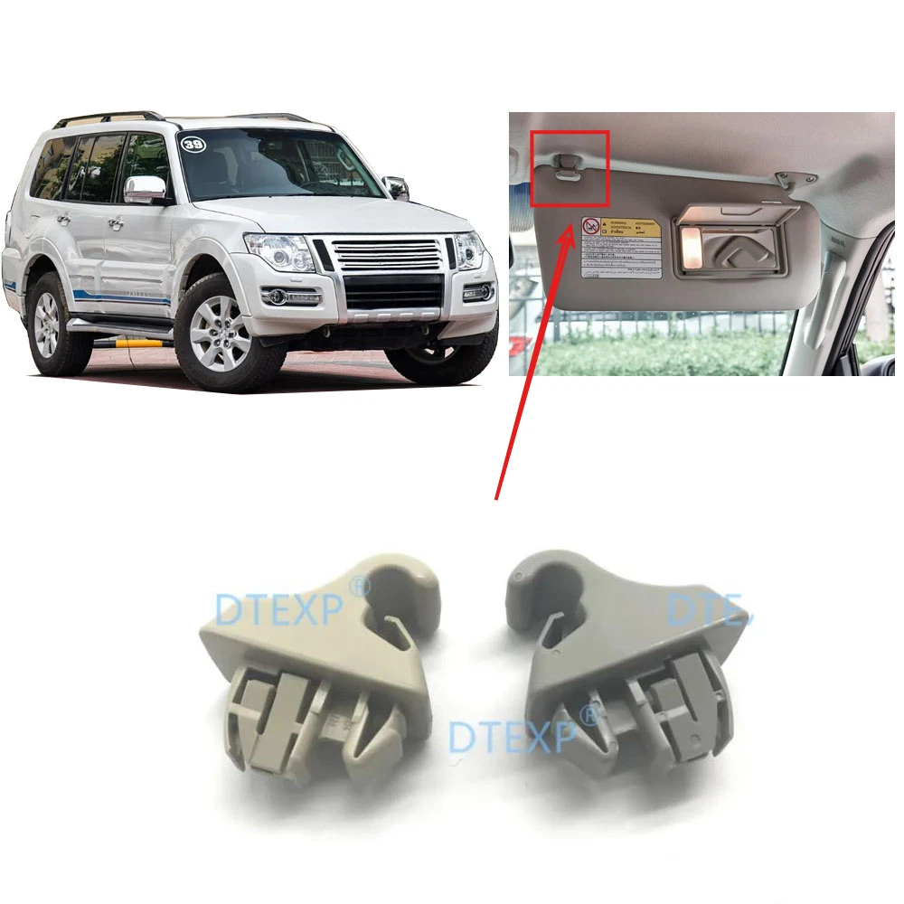 

1 Piece Beige or Gray Sun Visor Bracket for Pajero V90 MR779704 Sun Panel Clip for Montero V70 Hook for Pinin H60 H70 V60 V80