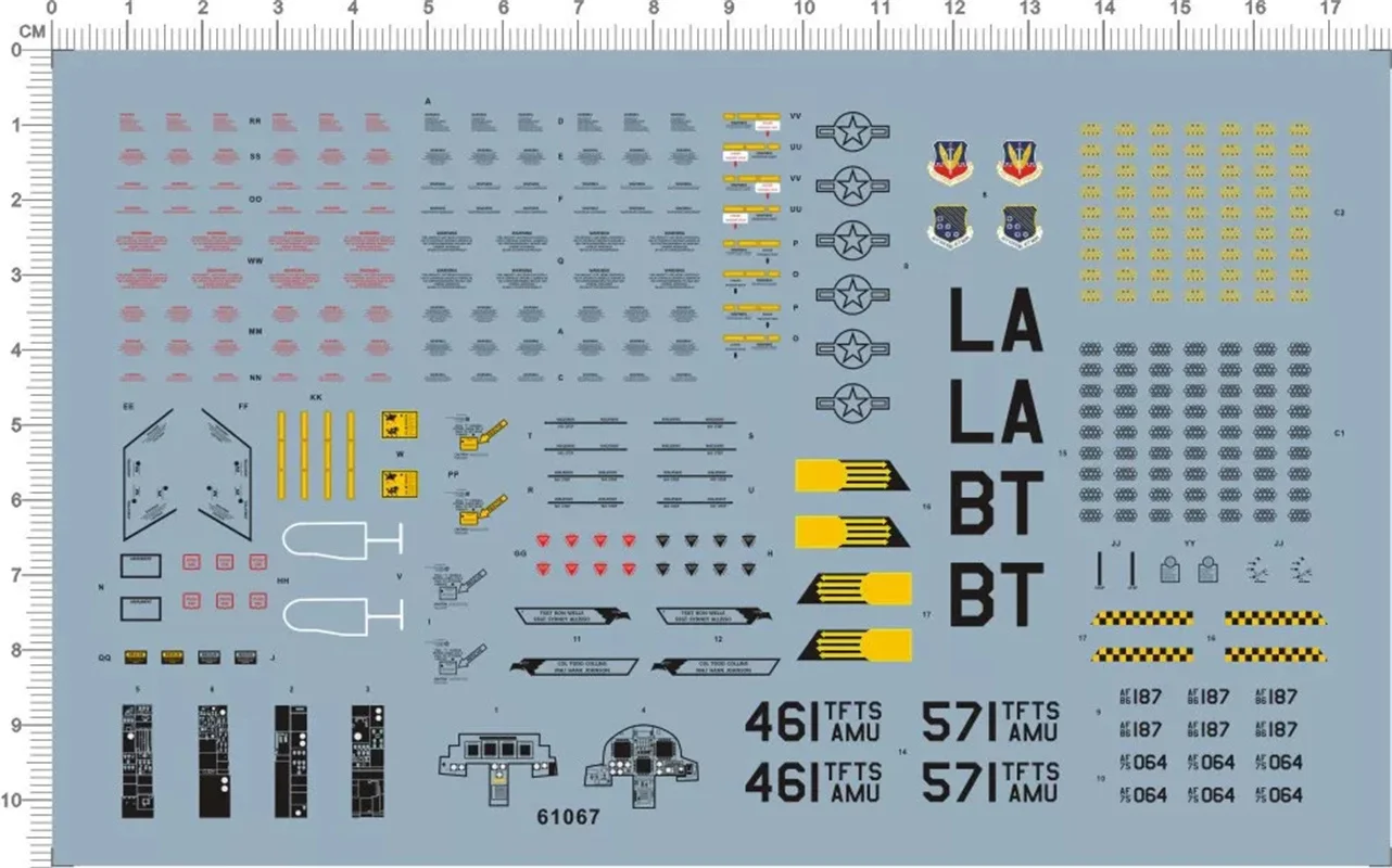 1/72 Scale Decals for F-15E F15E Strike Eagle Fighter Model Kits #61067