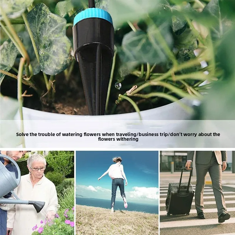 4-Punkt- und 6-Punkt-Bewässerungsset mit 10 Tropfern für Gartenbewässerung, Lazy Flower Watering, Haushalts-Sickerbewässerung und Tropfbewässerungssystem – Detail 3