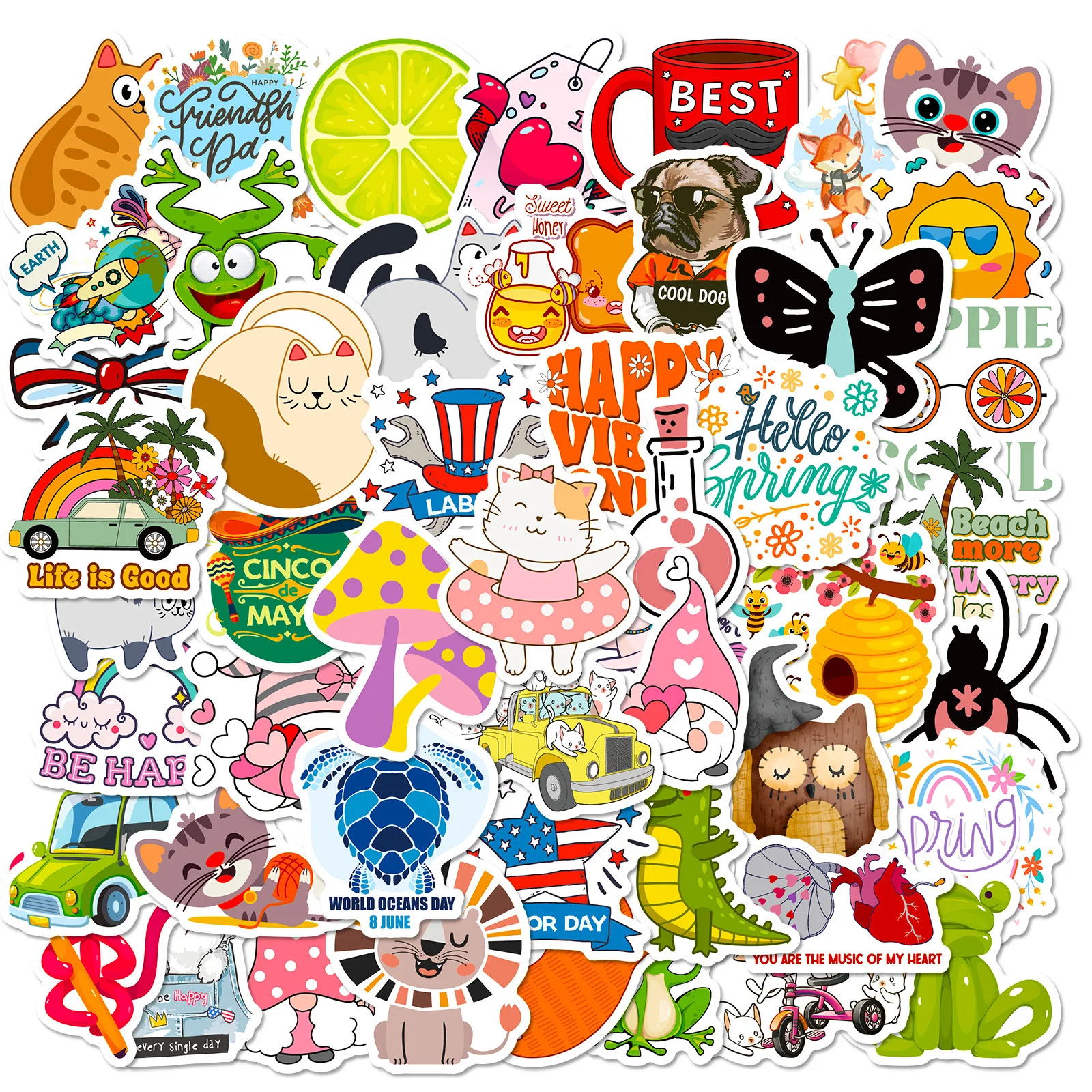 

50Pcs Cartoon Network Picture Mix and Match Series Graffiti Stickers Suitable for Laptop Helmets Desktop Decoration DIY Stickers