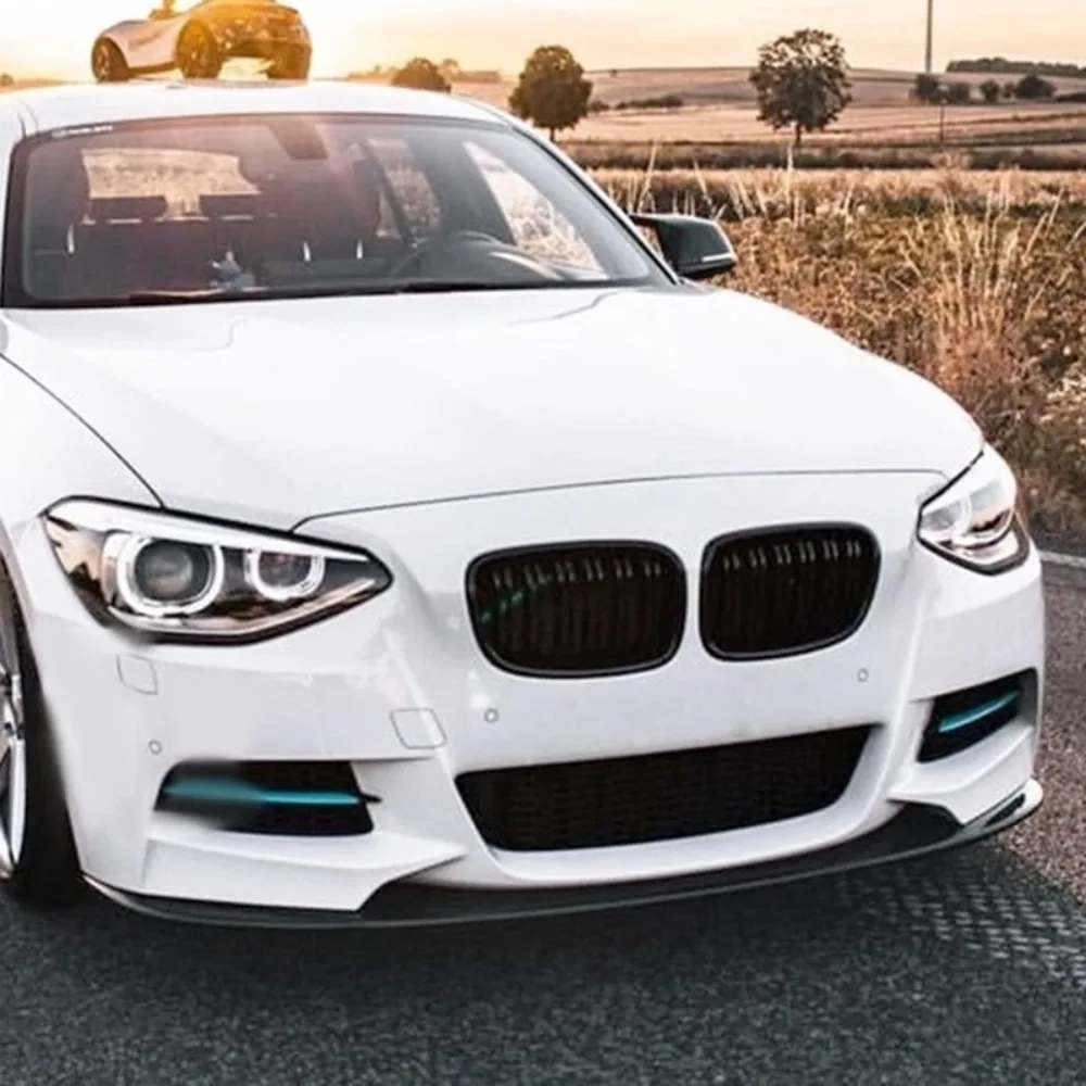 Front Bumper Lip Splitter Anti-Collision  For BMW 1 Series F20 F21 2011-2014 Pre-LCI M Performance Front Splitter Lip Kit