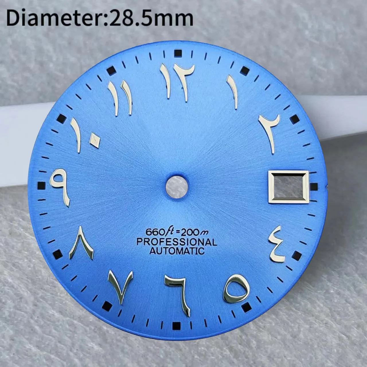 Green Arab Numeral Blue Date_Just Silver 28.5mm S Logo Dial Nh35 Nh36 Date Automatic Movement Green Luminous 29mm S Arabic Dial